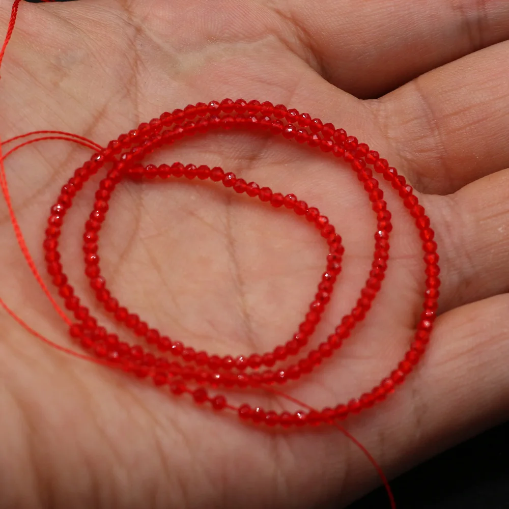 

Round Beads Exquisite Natural Semi-Precious Stones Spinel Red Loose Bead for Women Jewelry Making DIY Bracelet Necklace