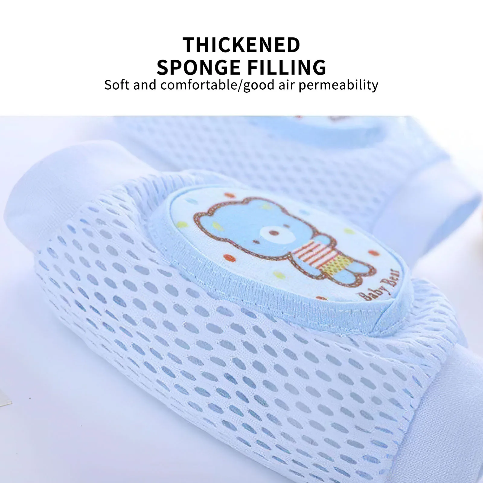 

Kids Anti Slip Crawl Safety Necessary Environmental Breathable Knee Protector infant Leg Protecting 2PCS Cotton Baby Knee Pads