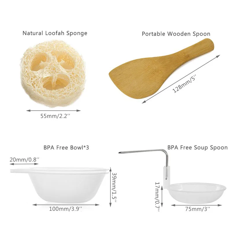 Подвесной набор посуды из нержавеющей стали 304 для кемпинга горшок миска суповая