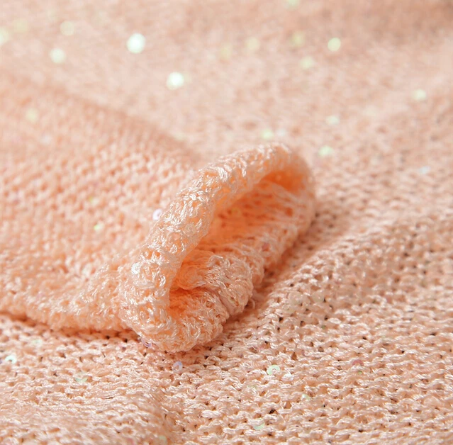 Женский вязаный свитер с блестками Свободный пуловер большого размера длинными