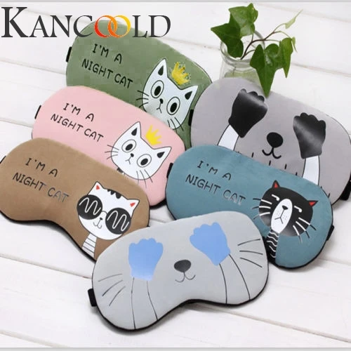 KANCOOLD мультяшная кошачья маска для глаз тени век Мягкая повязка на глаза покрытие