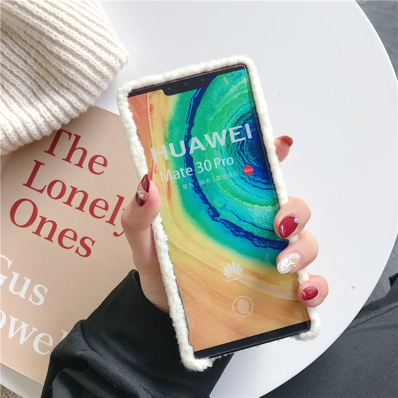 Двойной 11 плюшевый чехол для телефона s huawei Mate30 P20 P30 Nova 3 4 5 Pro Honor20 iPhone pro xs max xr 7 8 6 6s