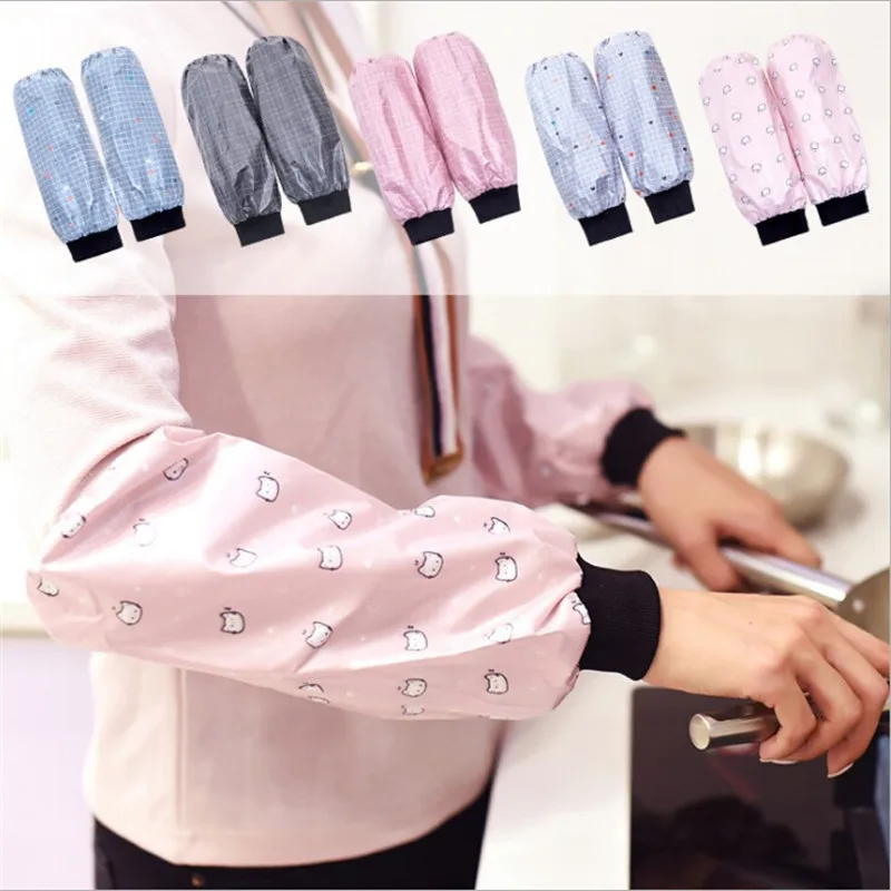 

Useful Waterproof Housework Oversleeve Elastic Cuff Designed Sleeve Cover for Household Working Kitchen Cleaning Students Adults
