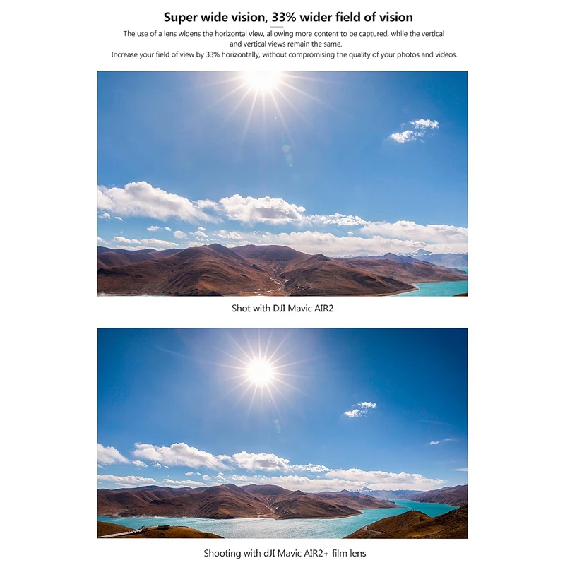 

1.33X Anamorphic Lens Sn Movie Lens Filter Drone Accessories for Dji Mavic Air2