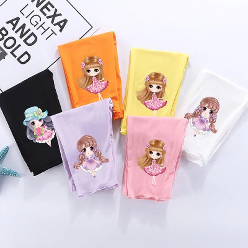 Детские штаны для девочек детские Мультяшные леггинсы длинные брюки принцессы