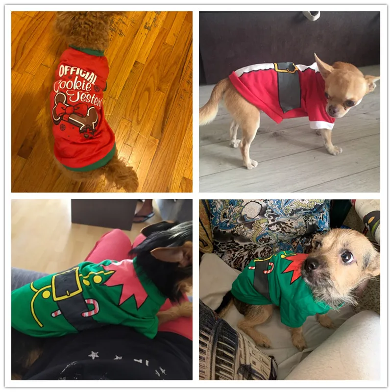Рождественская одежда для собаки Санта-Клауса домашнего питомца Рождественский