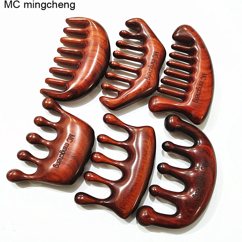 MC Новинка массажная Расческа с пятью зубами меридиан зеленый сандаловое дерево