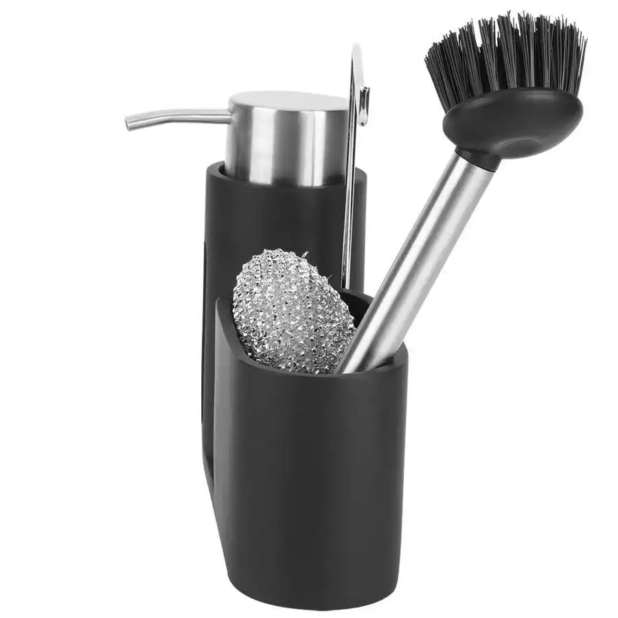 Дозатор для кухонной раковины контейнер моющих средств тряпка посуды стеллаж