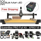 Станок с ЧПУ QueenBee PRO, полный комплект с контроллером xPRO V5, линейные направляющие, Модернизированный гравер с ЧПУ, полный комплект, бесплатная доставка