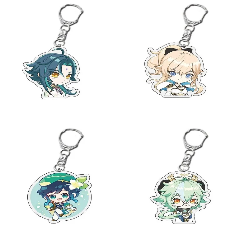 

Anime Game Genshin Impact Keyrings Acrylic Figure Xiao Venti Keychains Kawaii Bag Key Chain Fans Collection Prop Gift For Friend