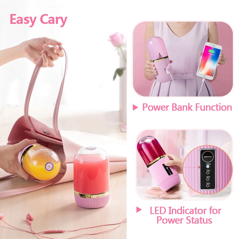 Портативный Блендер с USB зарядкой 4000 мАч 6 лезвий|Блендеры| |