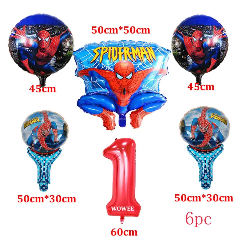 6pc Balloons 20 шт./лот, бумажные салфетки с изображением Человека-паука, вечерние салфетки с героями мультфильмов для детей на день рождения, украшения для детского душа, принадлежности для салфеток - Цвет: 6pc Balloons