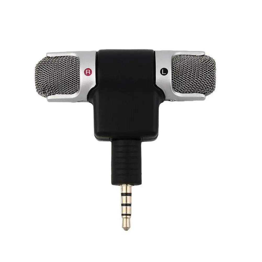 

3.5mm Jack Stereo Mic For Recording Smartphone Mobile Mini Studio Pin Phone Interview 4 Microphone H2V6
