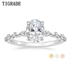 Обручальное кольцо с овальным фианитом, 3 карата