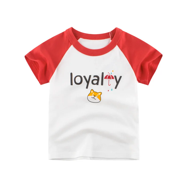 Детская футболка с принтом животных для мальчиков и девочек 2 9 лет 27 хлопковые