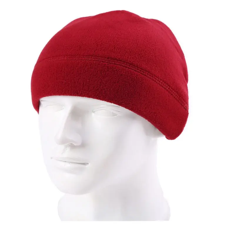 

Mens Winter Warm Outdoor Faux Fleece Round Melon Hat Camo Camouflage Solid Color Windproof Military Tactical Beanie Skull Cap