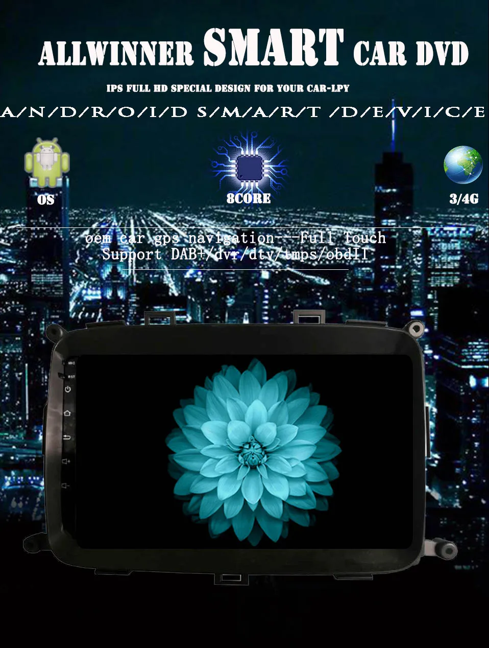 " Восьмиядерный Android 10,0 автомобильный dvd gps navi HU для Kia CARENS 2013 15 радио dvd-плеер с 4 Гб ram 64 Гб rom DSP RDS BT
