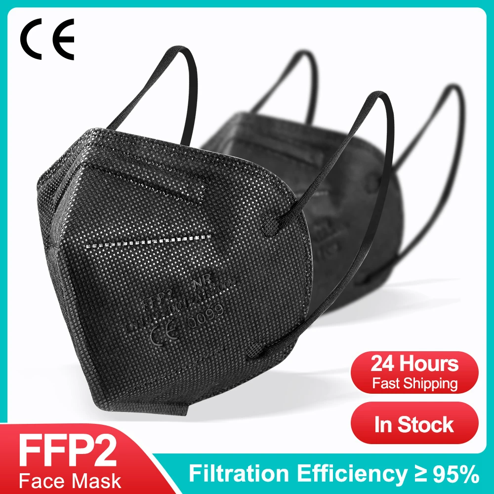 1 200 штук CE FFP2 KN95 маска для лица 5 Слои фильтр пыли Порты и разъёмы PM2.5 Mascarillas