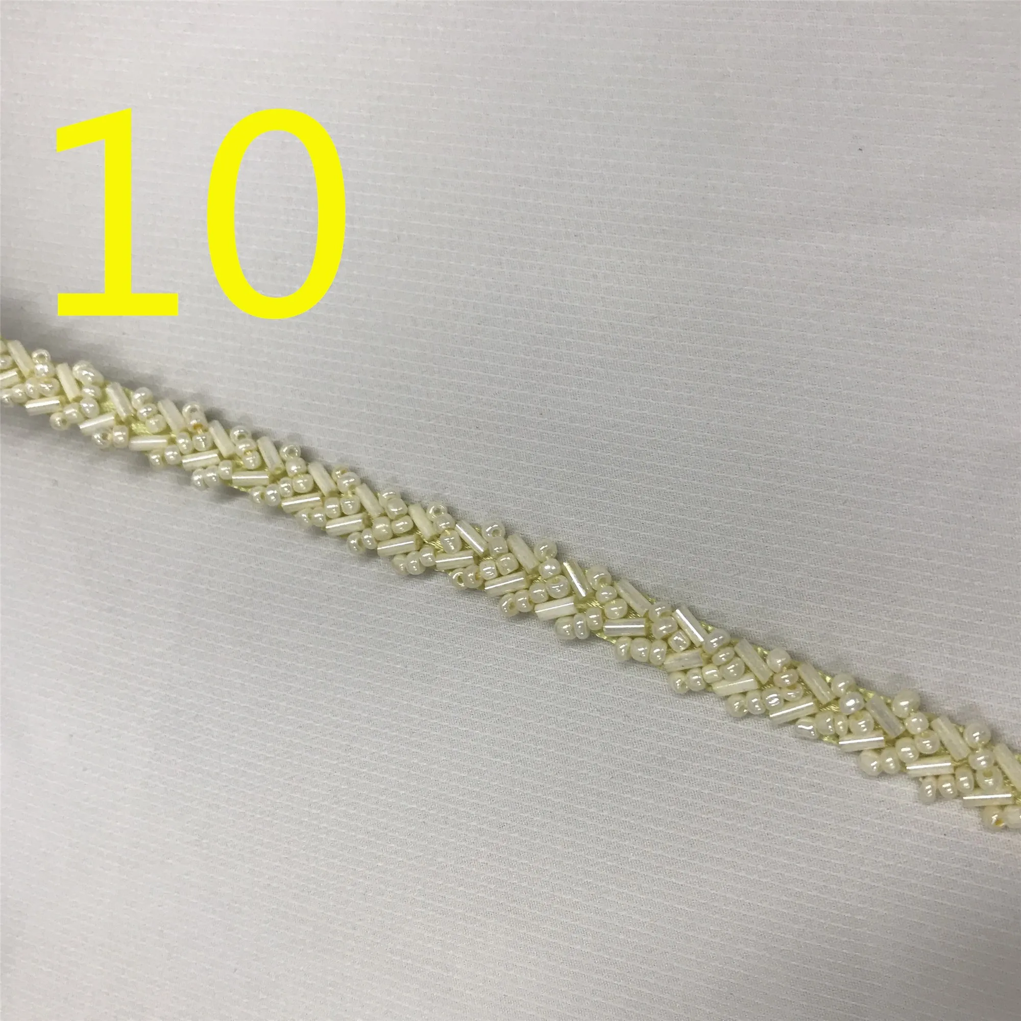 10 Yellow 1 ярд, ширина 6 мм, цепочка из стеклянного жемчуга, украшение из золотого бисера для свадебного букета, пояс, свадебные стразы, аксессуары для волос - Цвет: 10 Yellow