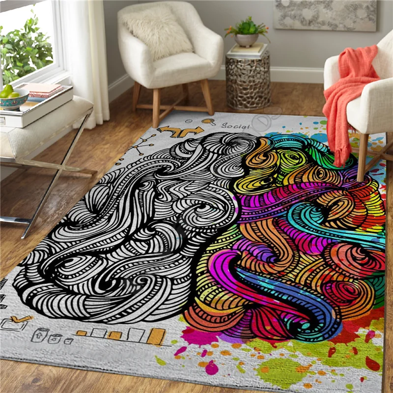 

Psychedelic Vortex 3D All over Print Carpet Mat for Living Room Doormat Flannel Print Bedroom Non-slip Floor Rug 03