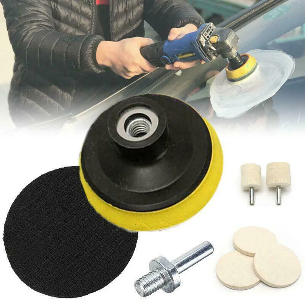 

75MM Polishing pad kit 3inch Waxing Pad 75 * 6MM 7PCS Polishing Kit Windscreen
