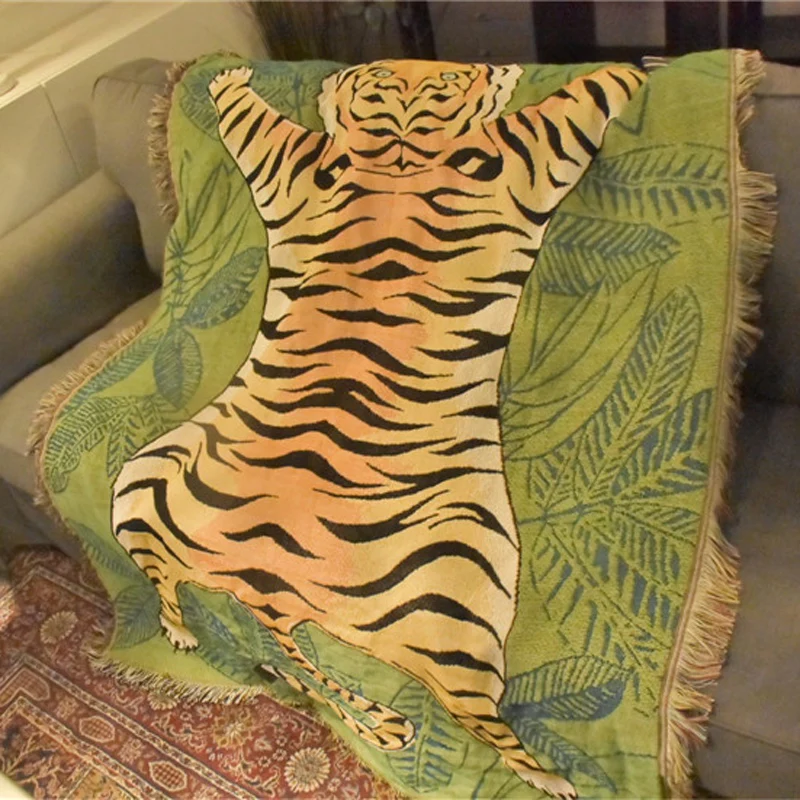 Креативное одеяло в скандинавском стиле с тигром Многофункциональные Чехлы для