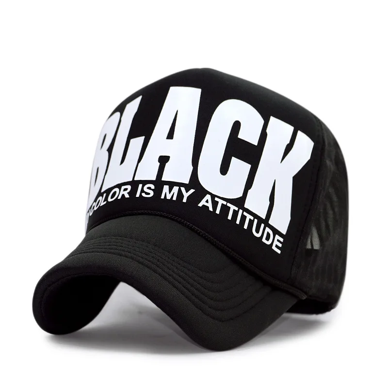 Wholesale Adult Trucker Cap Men And Women Hiphop Punk Rock Snapback Hats Male Summer Sunshade Mesh Baseball Hat 60 Colors