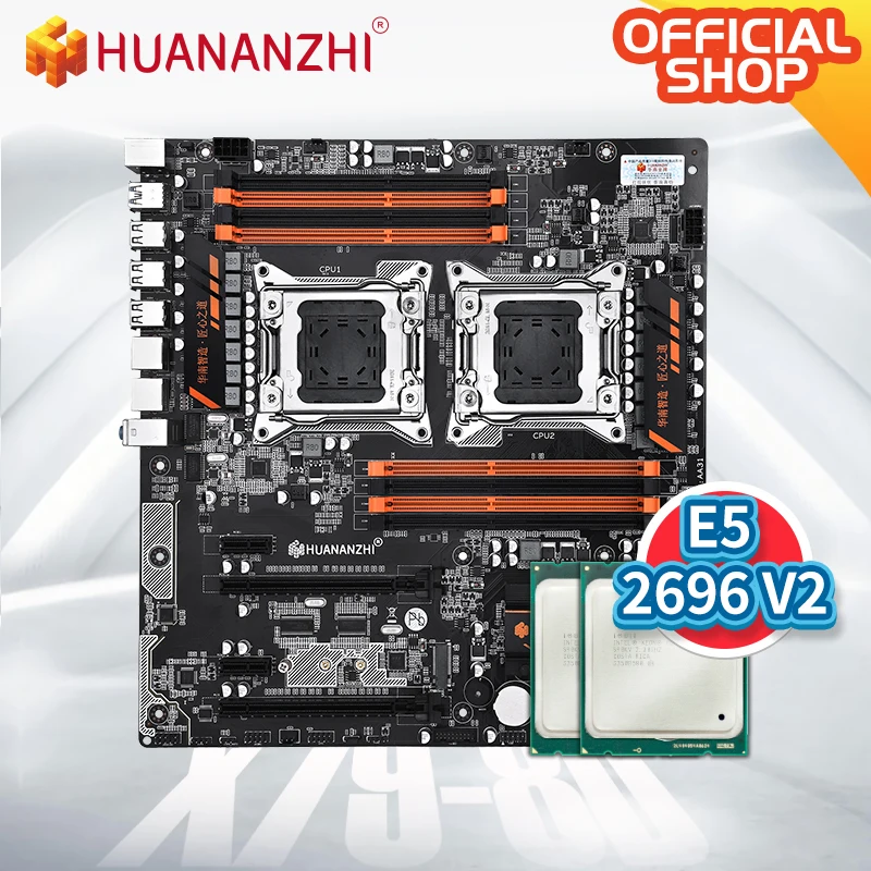 

Материнская плата HUANANZHI X79 Dual 8D X79 с Intel ЦП Xeon 2 * E5 2696 V2 DDR3 1333 1600 1866 МГц 256 ГБ M.2 NVME SATA3 USB3.0