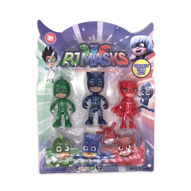 Оригинальная мультяшная фигурка PJ Masken аниме Spielzeug Puppen Catboy Gekko Owlette Modell Kinder Geburtstag| |