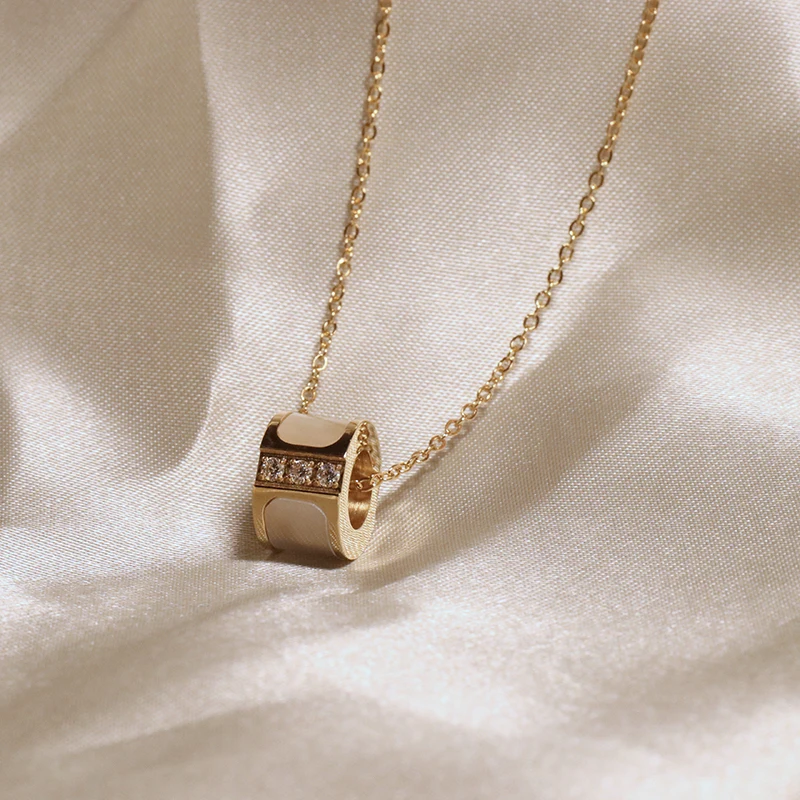 Ожерелье из нержавеющей стали в виде ракушки круглое искусственное ожерелье