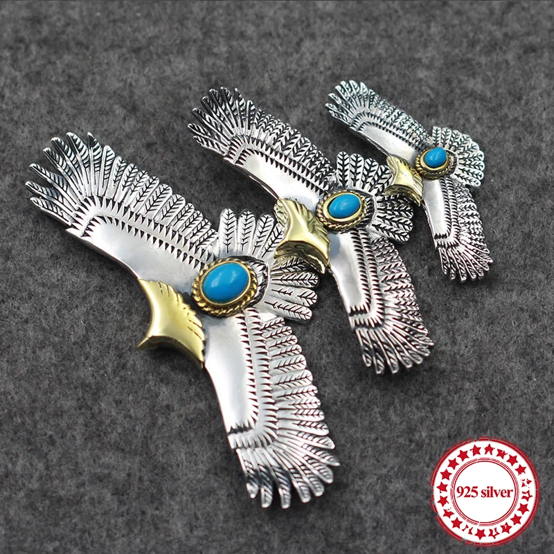 

S925 Стерлинговое Серебро, подвеска, ювелирные изделия, персонализированное классическое перо, птица, позолоченная бирка, Стайлинг, пара, инд...