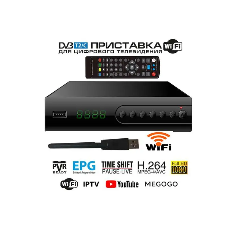 BEESCLOVER DVB T2 Terrestial приемник поддерживает Mpeg4 H.264 Youtube Wifi адаптер Iptv Av Hdmi выход