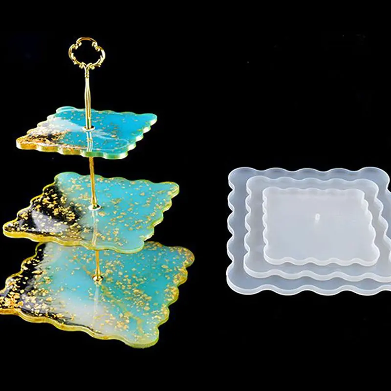 Трехслойный поднос для фруктов сделай сам чая силиконовая форма эпоксидной