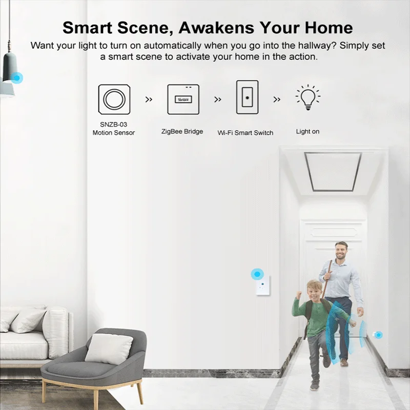 1/10 шт. датчик движения ZigBee для дома SONOFF SNZB 03 Smart Home угол обзора 110 ° уведомление о