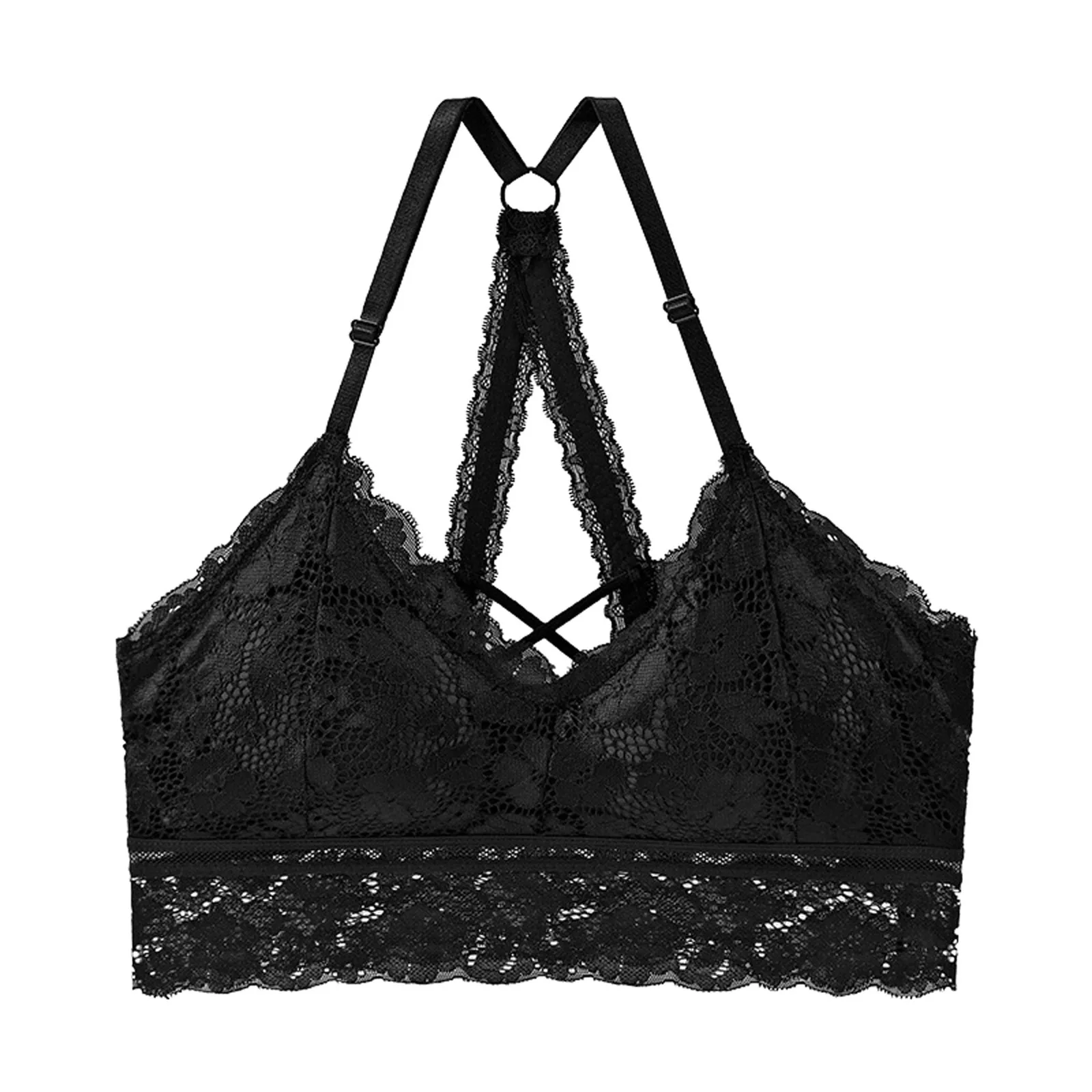 

1PC Lace Bralette For Womens Sexy Vest Have A Chest Pad Wearing Lingerie Bra Woman Sexy Women Underwear Bra Wire Free Lace Thin
