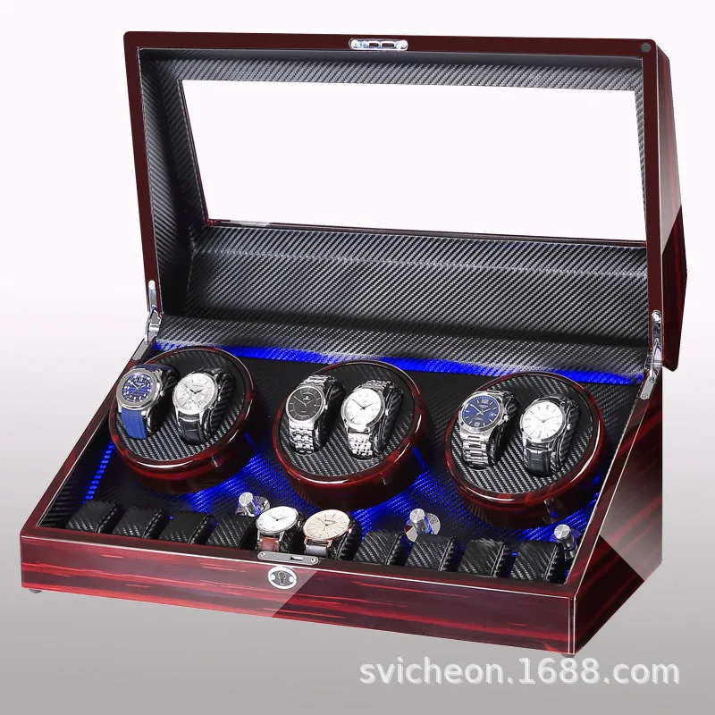 Коробка для намотки часов автоматическая коробка роскошная деревянная