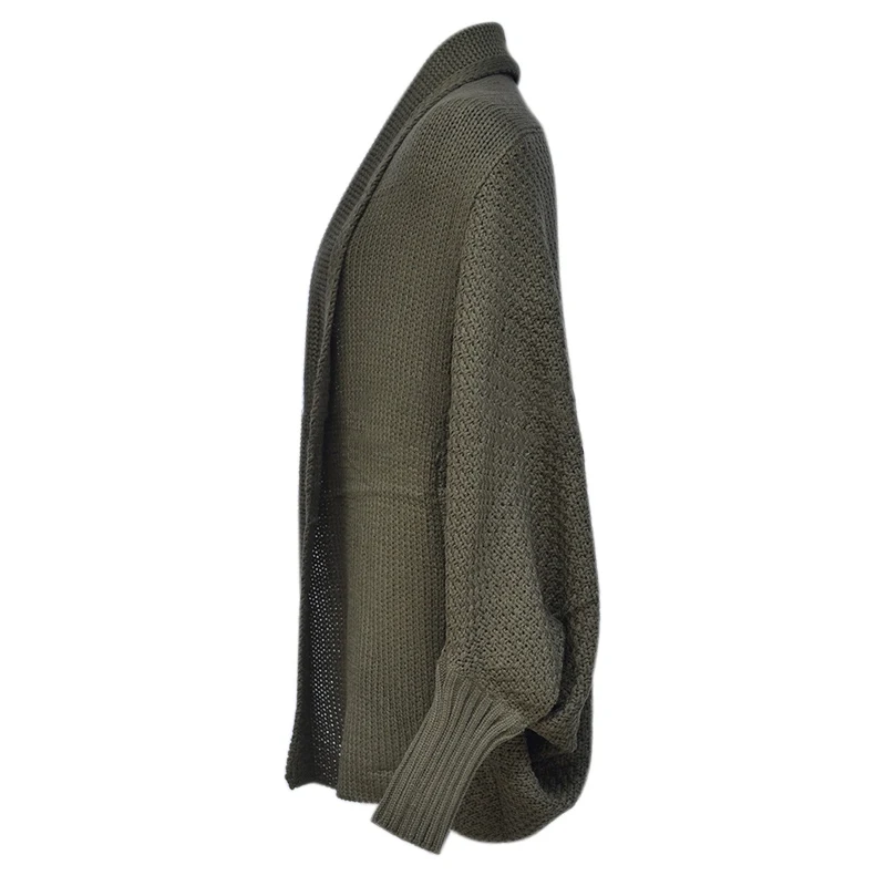 

Hot Autumn and winter fashion ladies clothing cardigan sweater coat bat sleeves casual warm elegant solid color sweater outside: