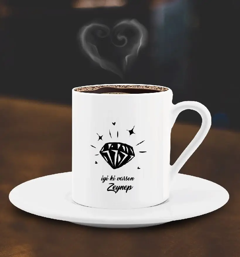 

Personalized Diamond Design Coffee cup-B6