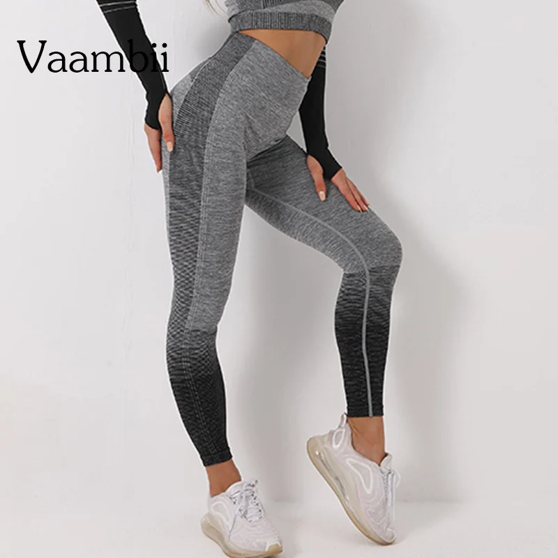 

Plus Size Black Seamless Leggings With Stripes High-waisted Tights Women's Yoga Pants Women Leggings For Fitness Sport Woman