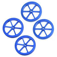 4 pieces blue 3d printer aluminum hand twist level nuts m5 knobs wheels fit for ender 3 5 hot bed 3d printer parts