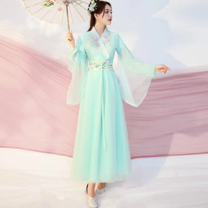 Женское традиционное танцевальное платье в китайском стиле ханьфу, одежда принцессы династии костюм Хана, сказочное платье династии Тан в ... от AliExpress RU&CIS NEW