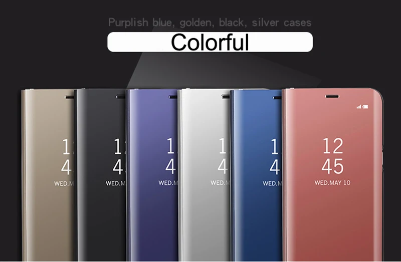 Роскошный флип-чехол для samsung Galaxy S6 S7 Edge S8 S9 Plus Note 5 8 сотовый телефон умное зеркало