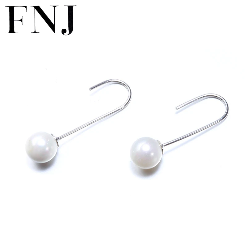 Женские серьги подвески из серебра 925 пробы с жемчугом|Серьги-подвески| |