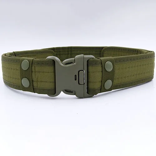 ArmyGreen Боевой холст Duty тактический спортивный ремень с пластиковой пряжкой армейский военный Регулируемый Открытый Крюк для вентилятора петля пояс - Цвет: ArmyGreen
