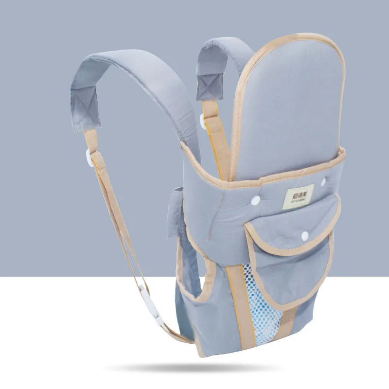 gray Эргономичные рюкзаки-кенгуру для малышей Детские Hipseat Перевозчик фронтальная Kangaro0o Детские Обёрточная бумага Перевозчик Слинг для младенец манеж 2-24 м - Цвет: gray