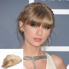 Ободок для волос Buqi модная челка, 5 цветов, синтетический, термостойкий, с бахромой