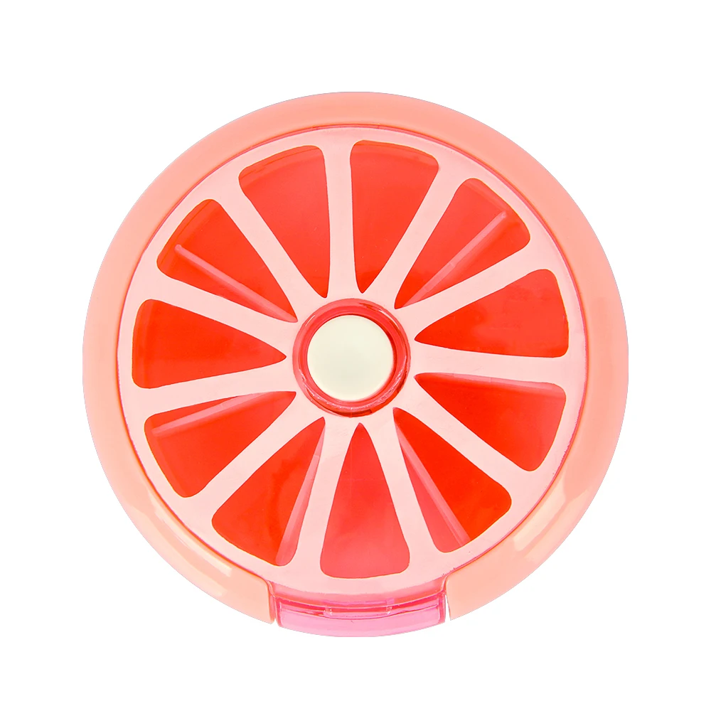 Портативный фруктовый Стиль 7 сетка печать вращения хранения чехол для ювелирных изделий конфеты коробка для хранения витамины контейнер для таблеток