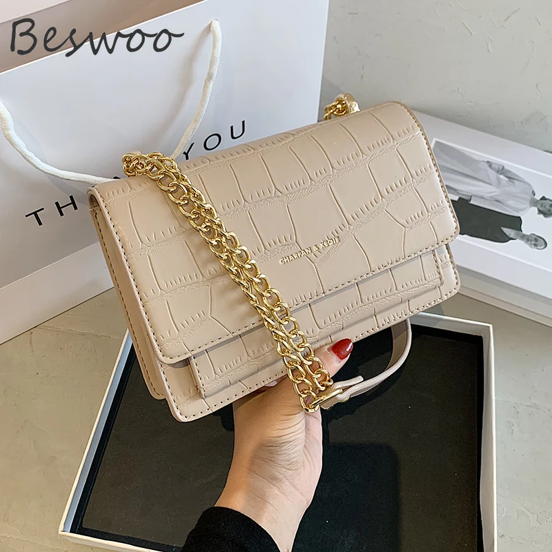 

New 2021 Women's Luxury Bags Fashion Stone Print Designer Bag Chain Underarm Bag Top Quality Leather Textured Shoulder Bags Ins