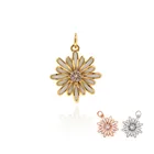 Кулон с ромашками, Изысканная мода эмалированный Шарм-подвеска в виде цветка, подходит для ювелирных изделий, браслетов, ожерелий и сережек