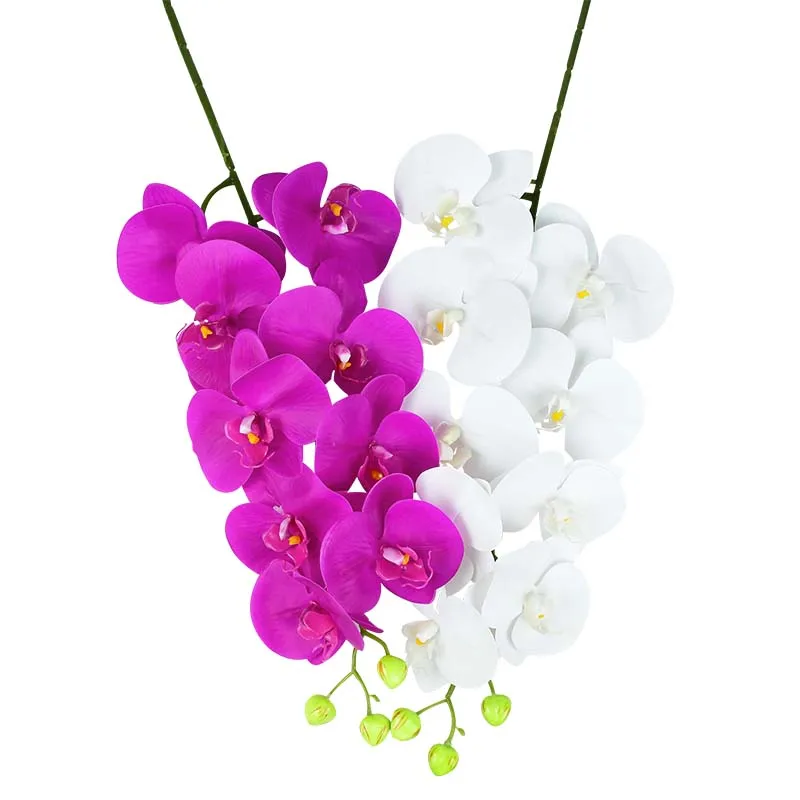 1pcs 9 Heads Artificial Butterfly Orchid Fake Flower Moth Phalaenopsis for House Garden Wedding Party Decor Arrangements Flowers |